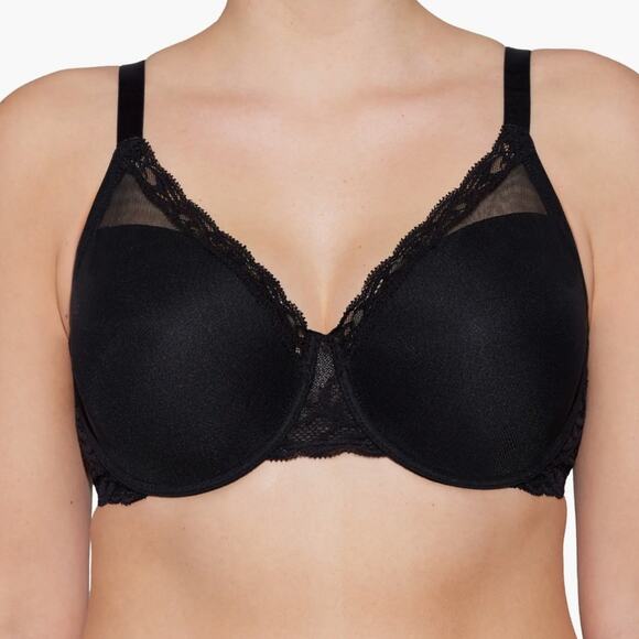NWOT Natori Women’s Feather Full Figure Black Bra 741299 – 42H - Picture 1 of 6